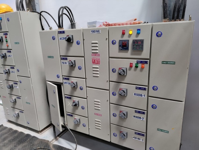 Electrical switchgear and power panel installation